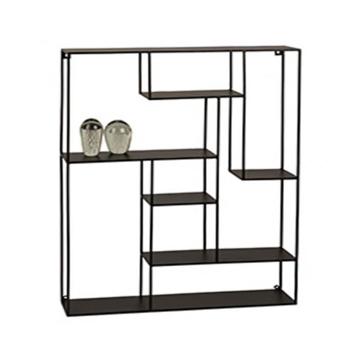 étagère Murale Déco Métal Noir 61x15x91cm 0000000 Achat Vente