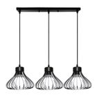 Non Cage En Suspension Lampe Noirampoule Lustre Fer Moderne Luminaire 3 Inclus HE29WDI