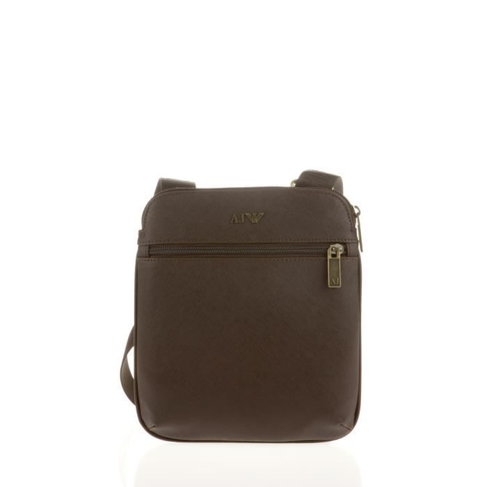 ARMANI JEANS - Sacoche Marron à Bandoulière - Homme