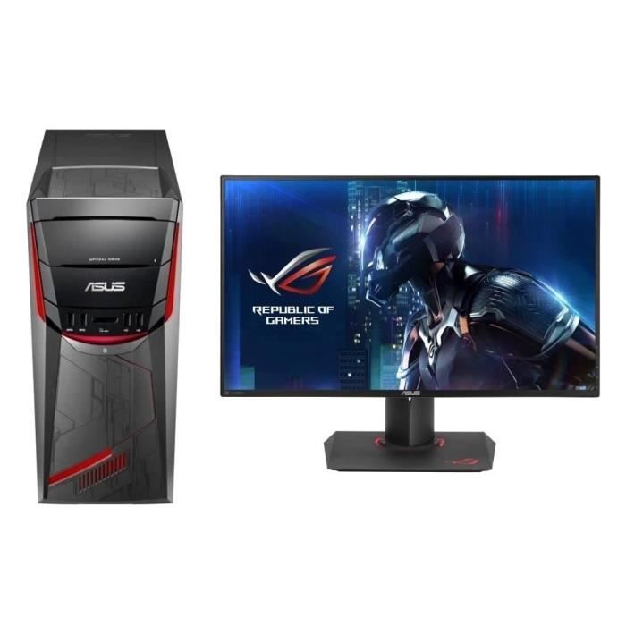 ASUS PC G11CD-K-FR152T - i7-7700 - 8Go - 256Go + 1To - GTX1080 + Ecran PG279Q - 27\