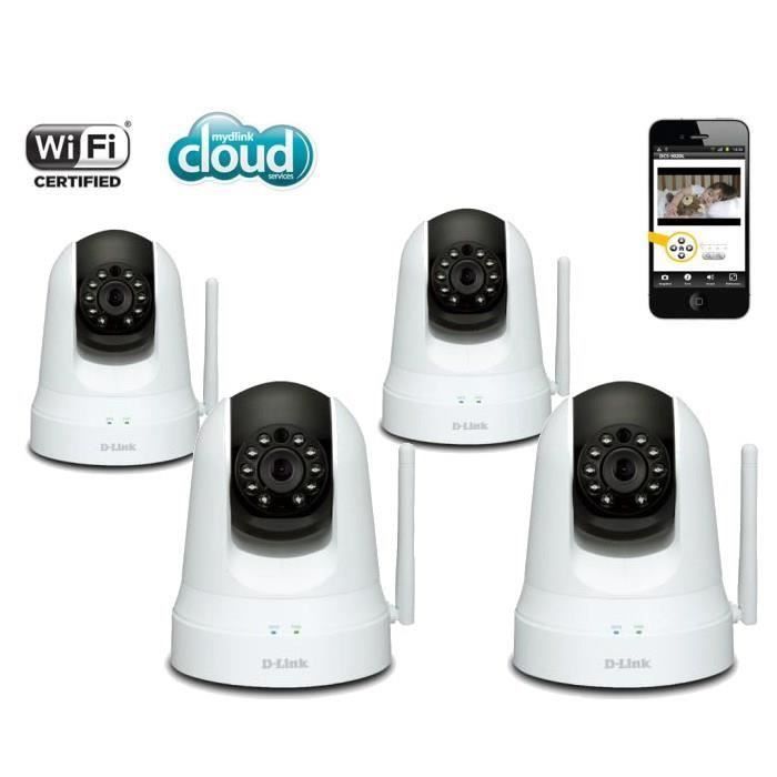 D-Link - 4 Caméras IP panoramiques WiFi DCS-5020L