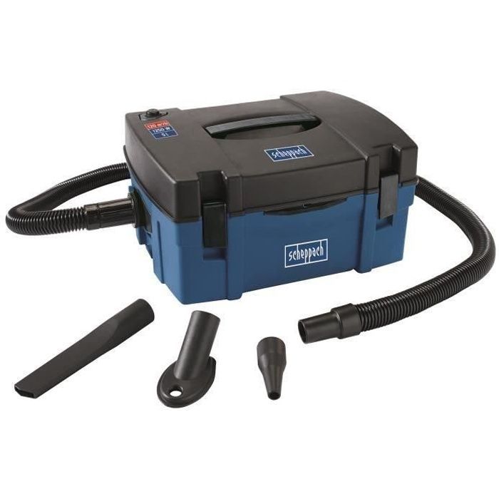 SCHEPPACH Aspirateur multifonctions 5 L avec accessoires et sac de récupération de poussière HD2P