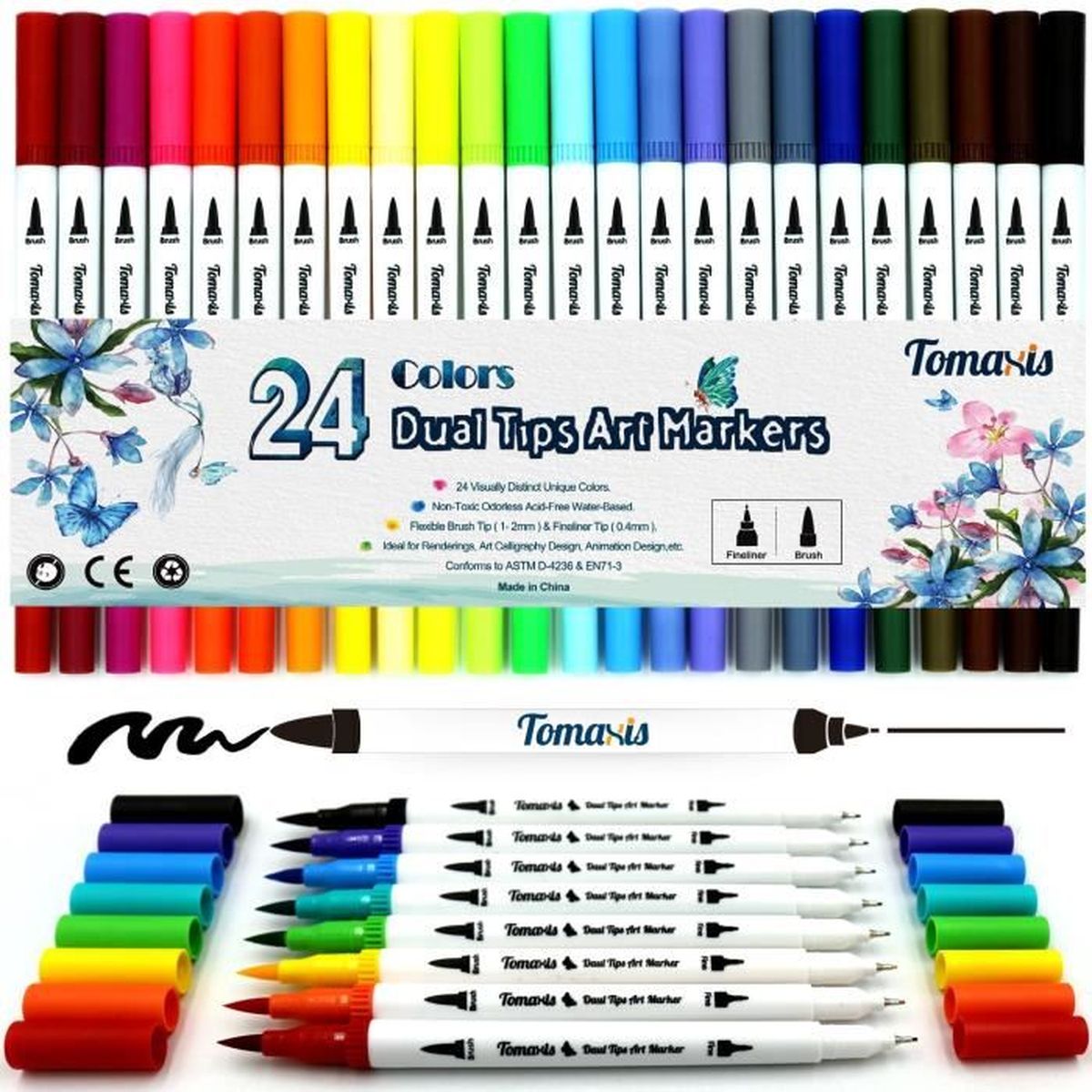 Lot De 24 Feutres De Coloriage Pour Bullet Journal 04 Mm Double Lot De 24 Feutres De Coloriage Pour Bullet Journal 04 Mm Double