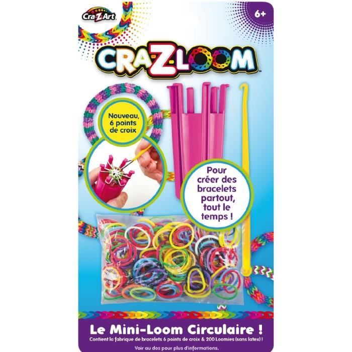 CRA-Z-LOOM Kit De Loisirs Créatifs - Mini-loom 6 Points De Croix