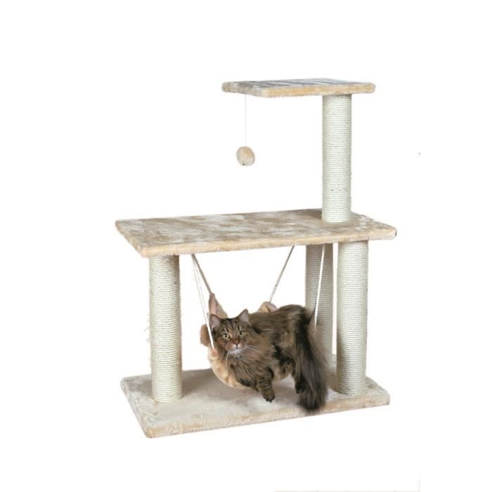 TRIXIE Morella Arbre à chat Hauteur 96 cm beige peluche et sisal naturel