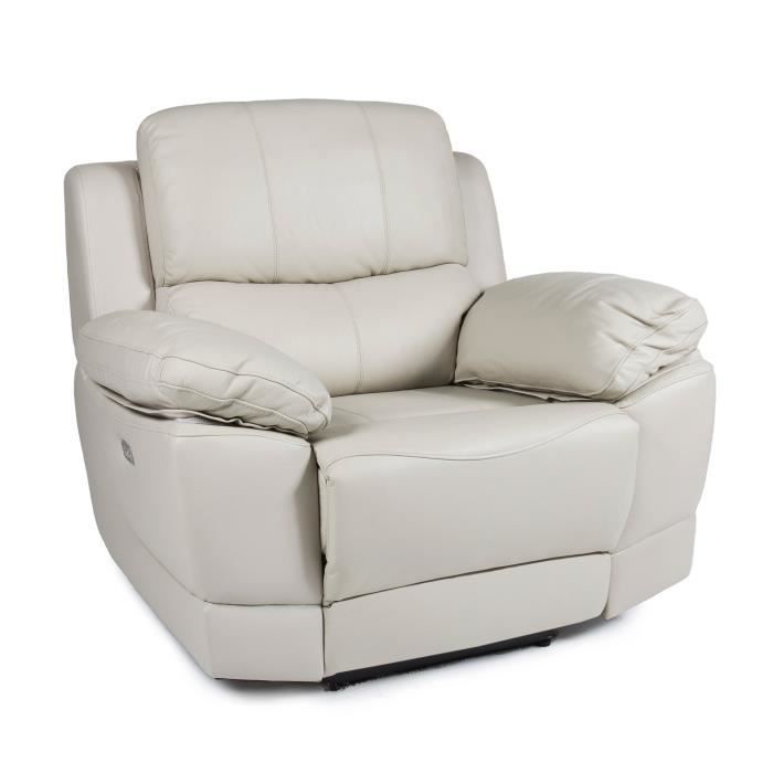 Fauteuil Relax Électrique Matelassé Avec En Dossier Cuir Épais RjL54A