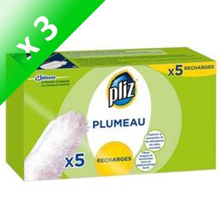 PLIZ Kit Complet 1 Plumeau - Manche + 5 Recharges (Lot de 3)