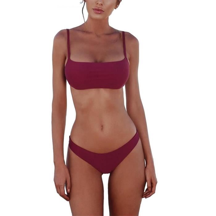 Femme Sexy Brésilien Push Up Bikini Set Bandage Sexy Ensembles Deux Pièces Soutien Gorge Rembourré Imprimé Maillot De Bain Plage