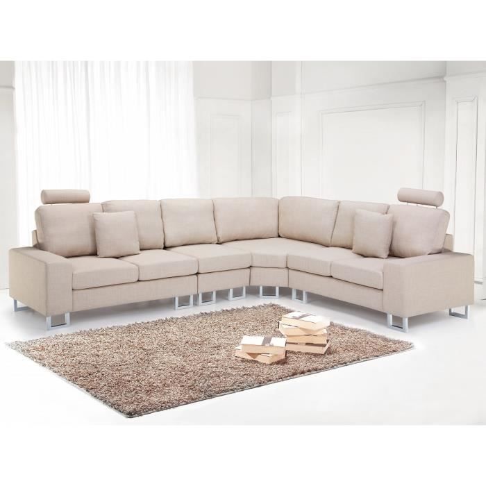  Canap   d  angle  canap   en tissu  beige  sofa Stockholm 