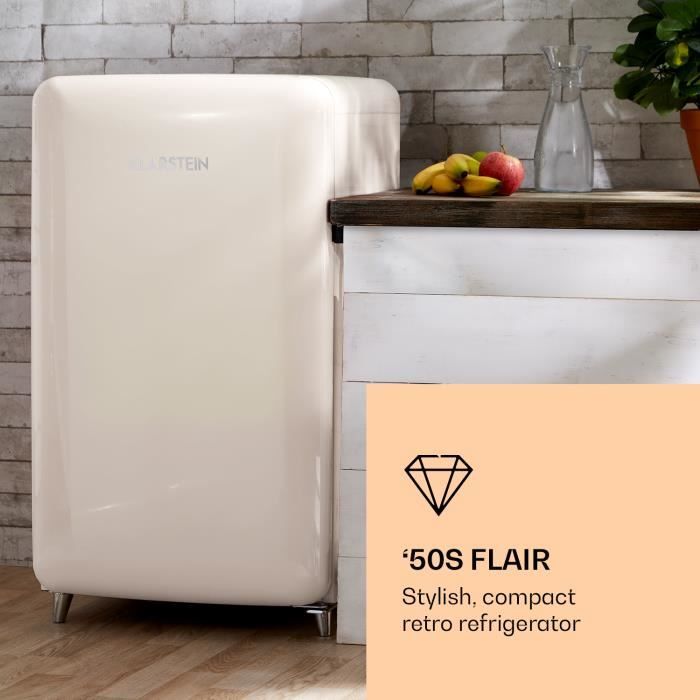 Klarstein PopArt Cream Combiné réfrigérateur1