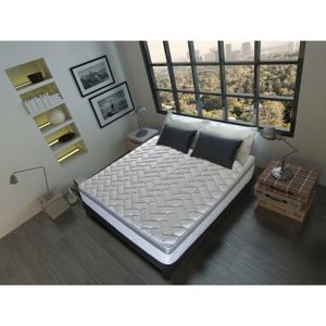 OLYMPE LITERIE Matelas 160x200 - Mousse HD 28kg/m3 + mémoire de forme 60kg/m3 Ergosoft? - Ferme - AURA