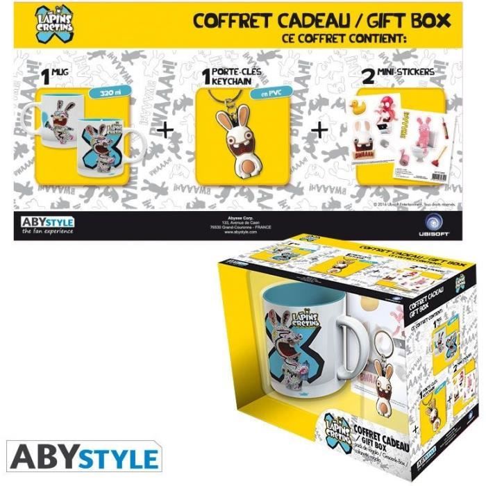 Pack Lapins Cretins: 1 Mug + 1 Porte-clés + Stickers