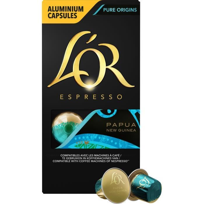L'OR ESPRESSO Café Papouasie Intensité 7 - 10 capsules en aluminium