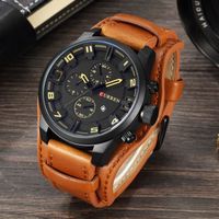 MONTRE CURREN Montre bracelet Homme - Quartz- Cuir - Mar MONTRE CURREN Montre bracelet Homme - Quartz- Cuir - Mar