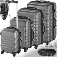 SET DE VALISES TECTAKE Set de 4 valises Mixte Trolley 402025 - Ri SET DE VALISES TECTAKE Set de 4 valises Mixte Trolley 402025 - Ri