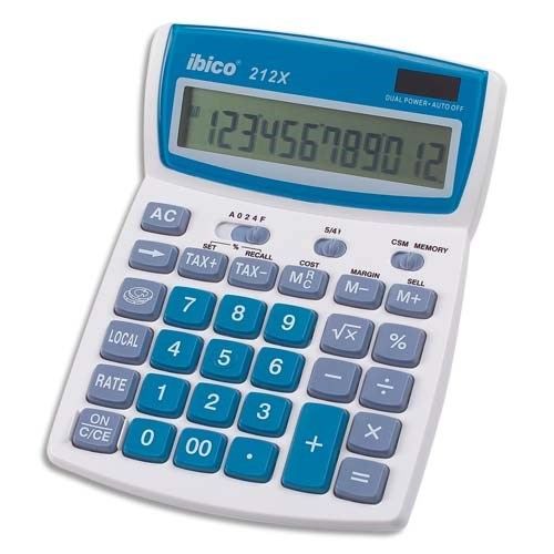 IBICO - Calculatrice de bureau 12 chiffres euro