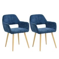 CHAISE Homy Casa Lot de 2 Chaise à manger Chaise de Salon CHAISE Homy Casa Lot de 2 Chaise à manger Chaise de Salon