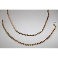PARURE Collier + Bracelet Enfilade Coeur Plaqué or 750 PARURE Collier + Bracelet Enfilade Coeur Plaqué or 750