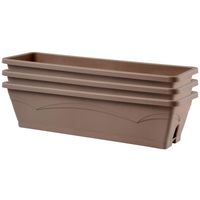 JARDINIÈRE - POT FLEUR Lot de 3 jardinières SYMPHONIE taupe JARDINIÈRE - POT FLEUR Lot de 3 jardinières SYMPHONIE taupe