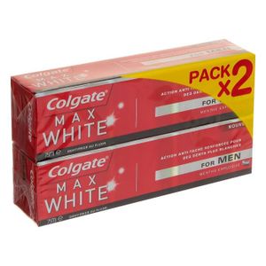 COLGATE Dentifrice Max White 2X75ml COLGATE Dentifrice Max White 2X75ml