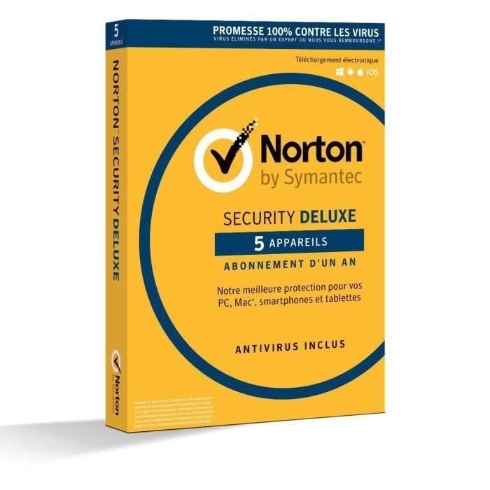 Anti-virus Norton Security 2018 Deluxe à télécharger - 5 appareils