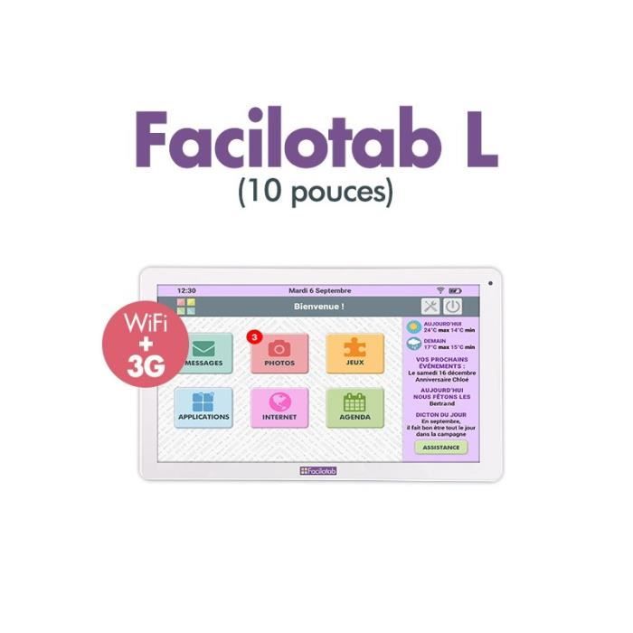 Tablette Senior FACILOTAB - 32 Go - 10,1\