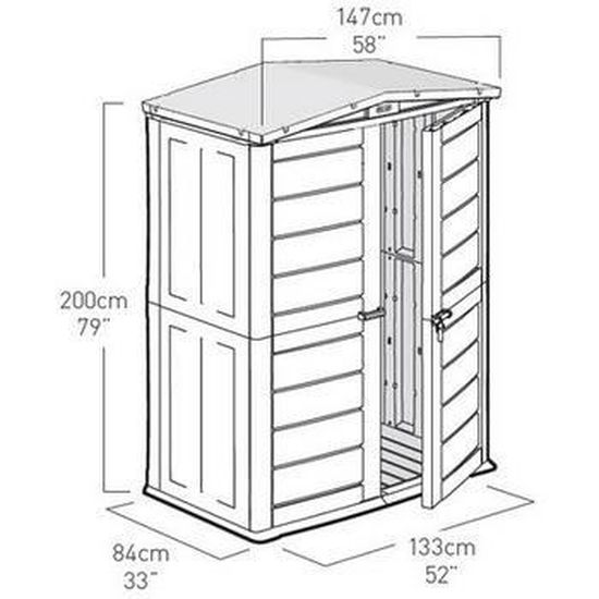 WOODLAND HIGH Abri de jardin en résine 1800l - Achat / Vente abri ... WOODLAND HIGH Abri de jardin en résine 1800l - Achat / Vente abri ...