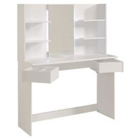 COIFFEUSE GLOSS Coiffeuse contemporain blanc - L 108 cm COIFFEUSE GLOSS Coiffeuse contemporain blanc - L 108 cm