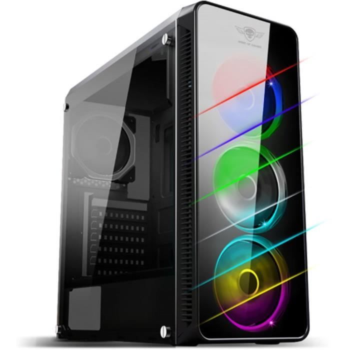 SPIRIT OF GAMER Boîtier PC, Chassis Gaming Deathmatch 7, RGB
