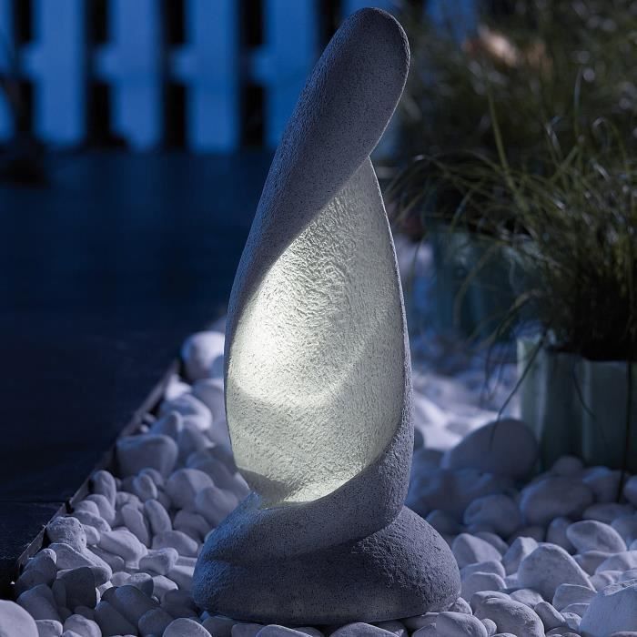 300 Pierres Lumineuses Solaires - Galets Fluorescents Blancs - Décoration Jardin, Allée, Piscine