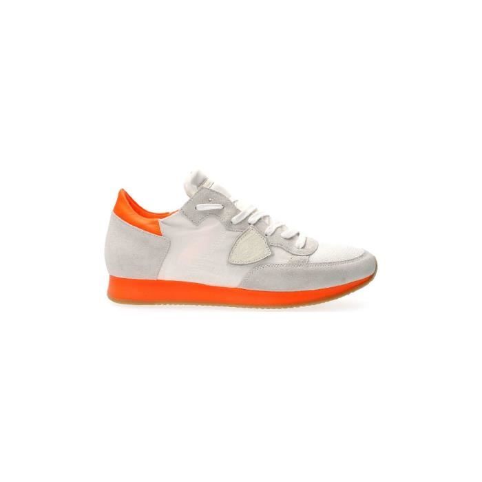 PHILIPPE MODEL FEMME TRLDNS02 GRIS CUIR BASKETS PHILIPPE MODEL FEMME TRLDNS02 GRIS CUIR BASKETS