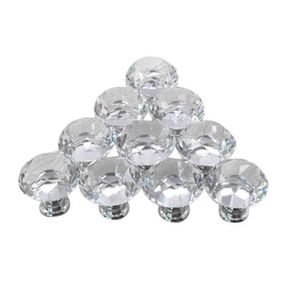 Cristal Porte en Verre Bouton Boutons De Tiroir Cuisine Placard Cabinet Diamond Poignées Bricolage