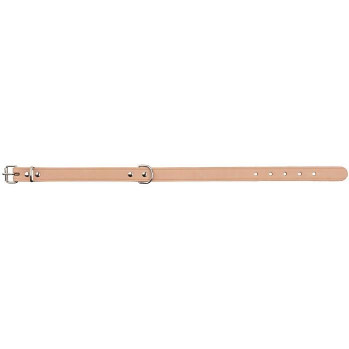 TRIXIE Basic collier - M-L : 39-48cm / 22mm - Naturel - Pour chien