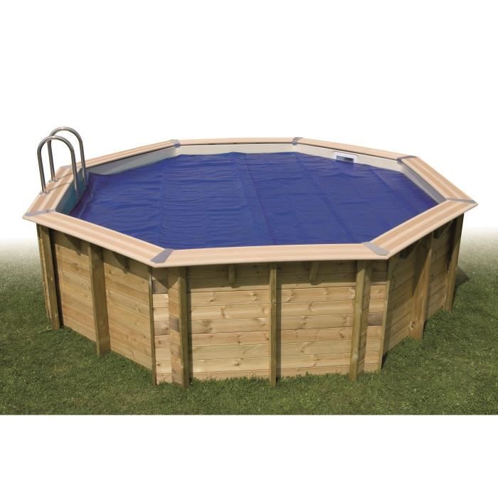 UBBINK Bâche à bulles bordée pour piscine 355x505 cm - Bleu