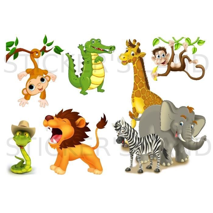 Decoration Animaux De La Jungle stickers d 201 coratifs animaux de la jungle 224 d 233 couper Decoration Animaux De La Jungle stickers d 201 coratifs animaux de la jungle 224 d 233 couper