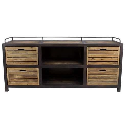 Commode enfilade bois & fer Bois Clair - Achat / Vente commode de ... Commode enfilade bois & fer Bois Clair - Achat / Vente commode de ...