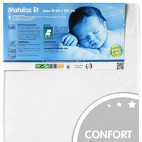 MATELAS BÉBÉ BABYCALIN Matelas Bébé 60x120 Blanc MATELAS BÉBÉ BABYCALIN Matelas Bébé 60x120 Blanc