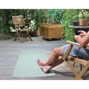 TAPIS D’EXTÉRIEUR SOLYS Tapis d'extérieur - PVC - 140 x 70 cm - Vert