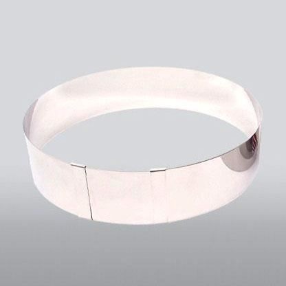PATISSE Cercle à pâtisserie extensible - Ø 18-30 x H - 6 cm - Gris argenté