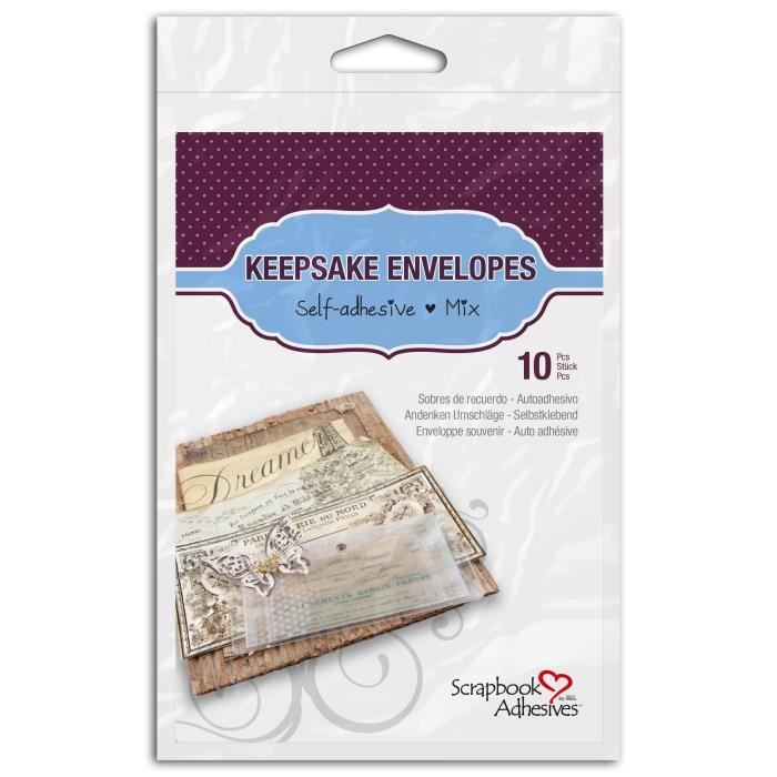 Scrapbook Adhesives® by 3 L Lot de 10 enveloppes transparentes