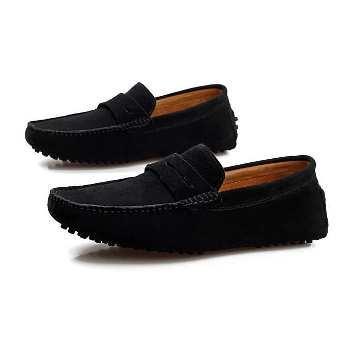 cuir mocassin homme conduire chaussures de sport b