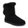 Boots fourrées noires avec noeuds et fausse fourru