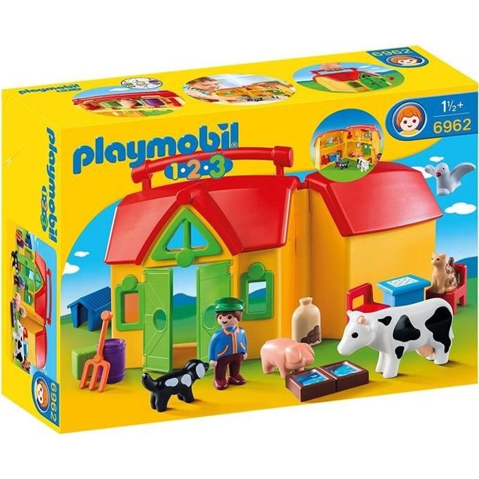 Ferme transportable avec animaux (6962) -Playmobil 1.2.3