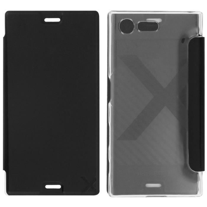 MFX FOLIO Case Noir Pour XPERIA X COMPACT