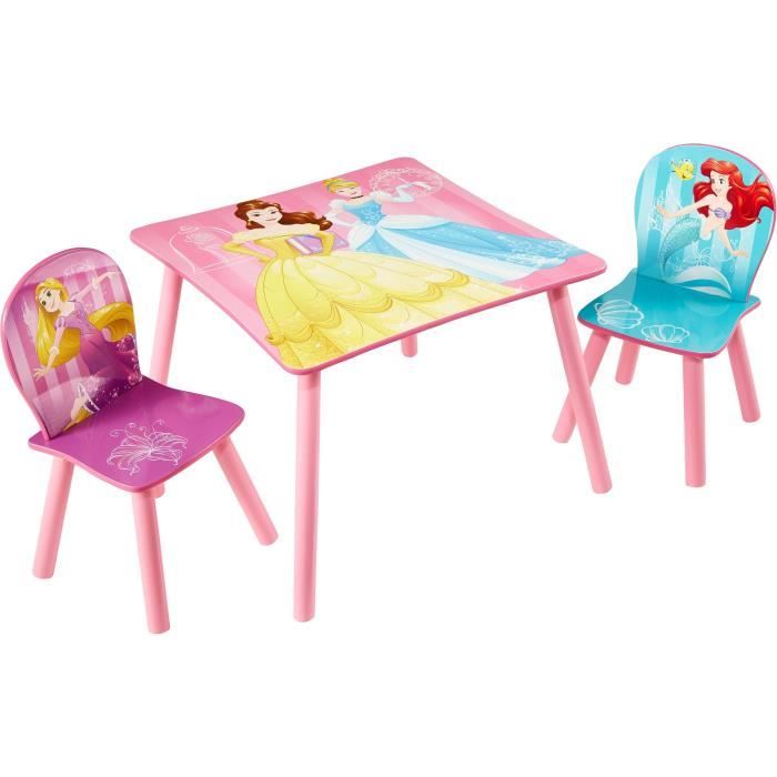 DISNEY PRINCESSES Ensemble Table Et 2 Chaises