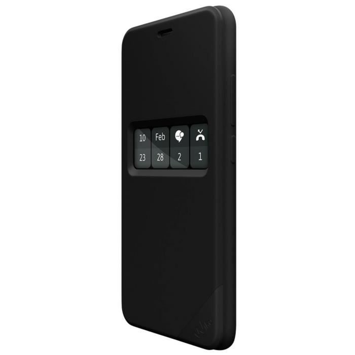 Housse folio clapet fenêtre interactive wiboard original Wiko Upulse Lite - Noir