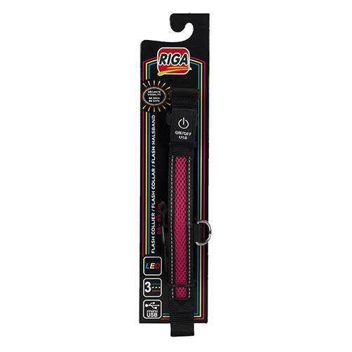 RIGA Flash Collier nylon - petit moyen chien 34 - 45 cm - Assortis 3 couleurs