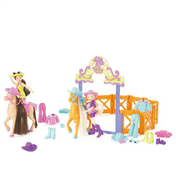 Le ranch de Polly Pocket - 2 poup?�es 2 chevaux - Achat / Vente poup?�e - Cdiscount
