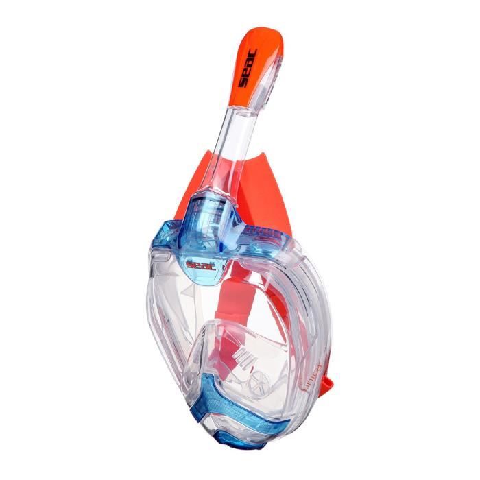 SEAC Masque de plongée intégral Unica - Taille S/M - Bleu et orange