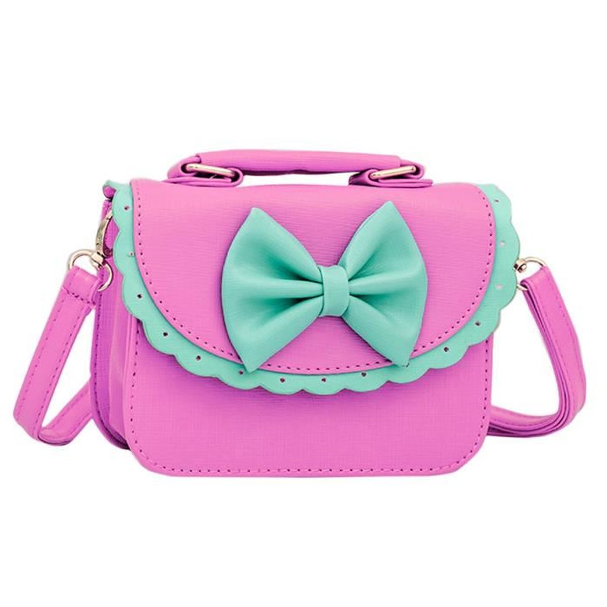 Sac à Bandoulière Fille Enfant Sac à Main Princesse En Cuir PU Avec ...